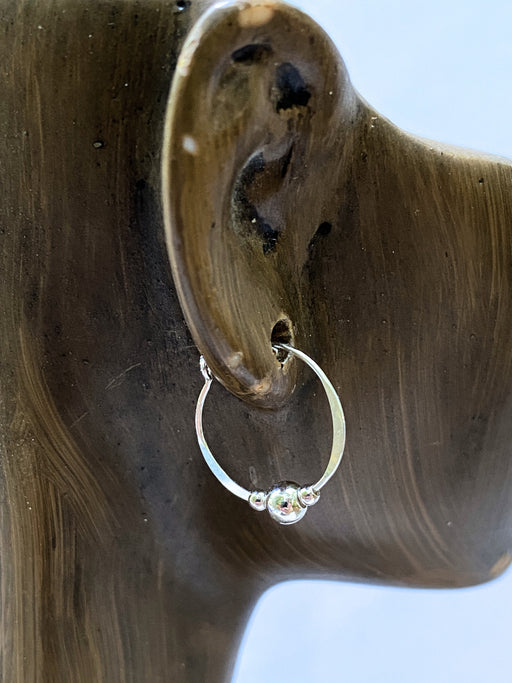 Simple Bead Hoops | Sterling Silver Earrings | Light Years Jewelry