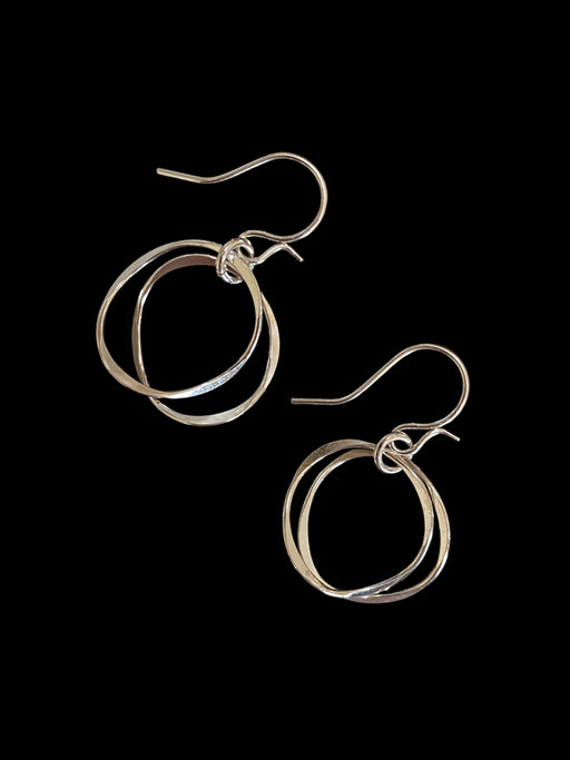 Double Circle Dangles Earrings | Sterling Silver Gold Filled | Light Years
