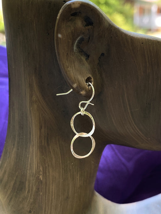 Hammered Circle Dangles | Sterling Silver Gold Filled Earrings | Light Years