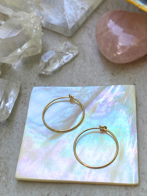 Thin Wire Hoops | Sterling Silver Gold Filled Earrings | Light Years