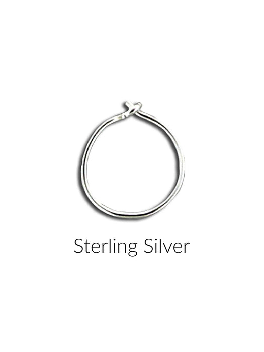 Single Nose Ear Hoops | Sterling Silver | Light Years Jewelry