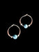 Turquoise & Silver Beaded Hoops | Sterling Silver Earrings | Light Years
