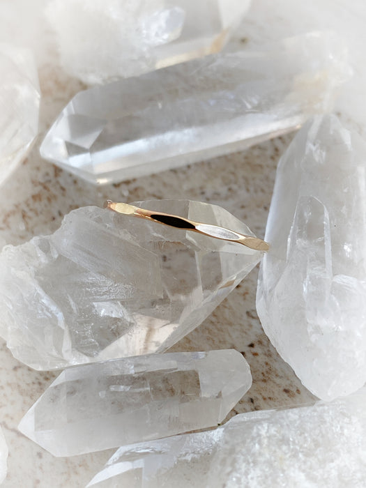 14kt Gold Filled Hammered Band | Ring Size 3 4 5 6 7 8 9 10 11 | Light Years