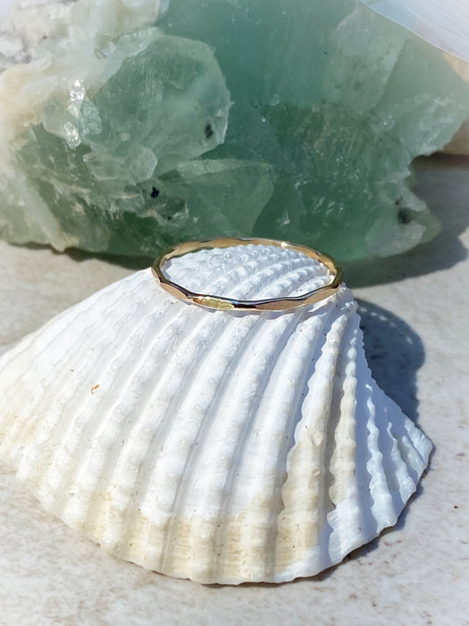 14kt Gold Filled Hammered Band | Ring Size 3 4 5 6 7 8 9 10 11 | Light Years