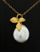 Orchid & Coin Pearl Necklace | 14kt Gold Filled Chain | Light Years
