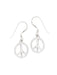 Peace Sign Dangles | Sterling Silver Earrings | Light Years Jewelry