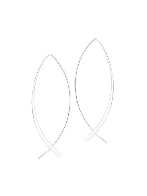 Simple Curved Dangles | Sterling Silver Earrings | Light Years Jewelry