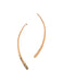 Hammered Curve Earrings | 14kt Gold Filled Threader | Light Years Jewelry