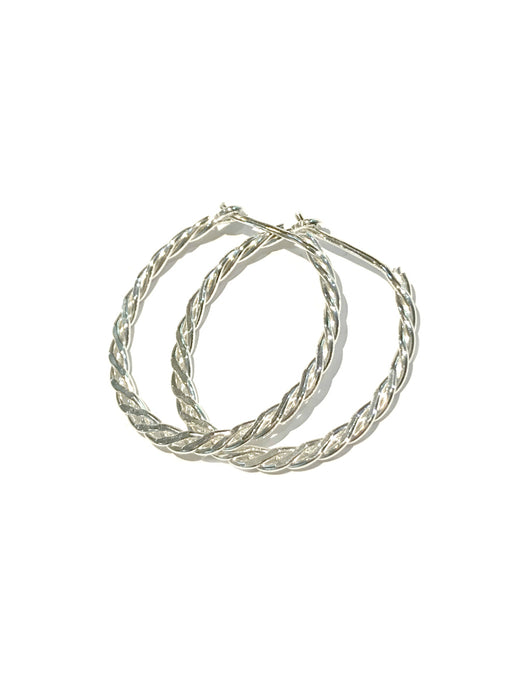 Dainty Weave Handmade Hoops | Sterling Silver Earrings | Light Years Jewelry