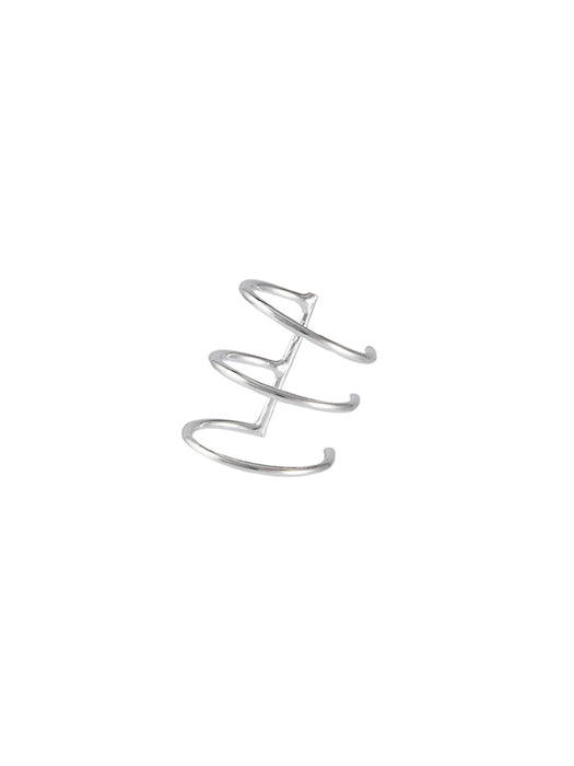 Three Band Ear Cuff | Sterling Silver Ear Jacket | Light Years Jewelry