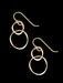 Double Circle Earrings | Gold Filled Sterling Silver Dangles | Light Years