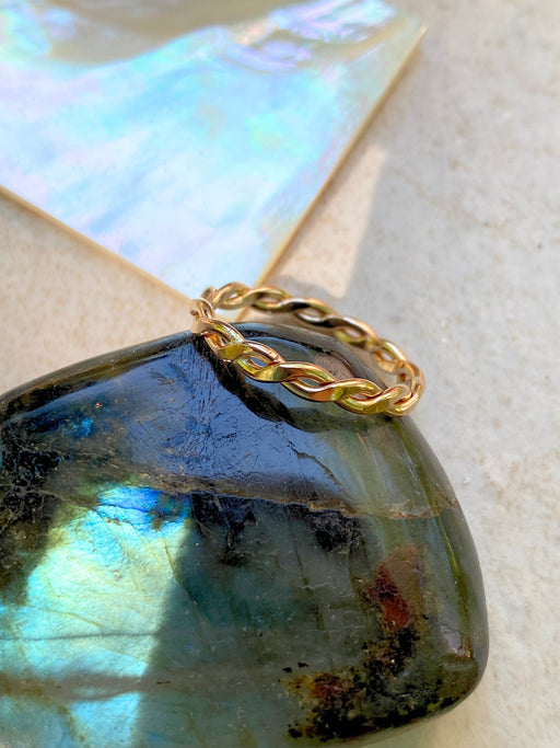 Thick Twisted Band | Gold Filled Ring Size 3 4 5 6 7 8 9 10 11 | Light Years