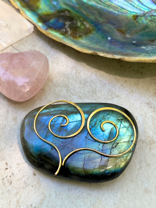 Swirl Hoop Earrings | Niobium Sterling Silver Gold Filled | Light Years
