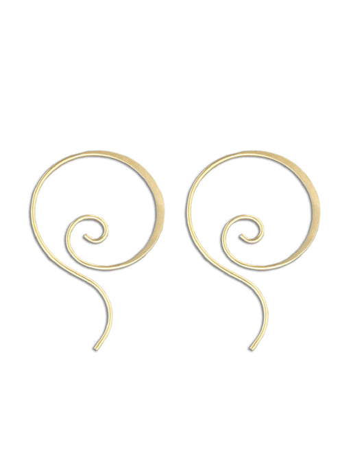 Swirl Hoop Earrings | 14k Gold Filled Ear Threads | Light Years
