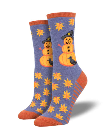 Pumpkinman Women's Socks | Fall Autumn Halloween Accessories | Light Years