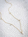 Floating Baguette Necklace | Gold Plated Chain | Light Years Jewelry