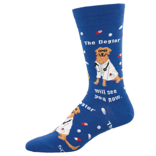 The Dogtor is In Men's Large Socks | Gifts & Accessories | Light Years