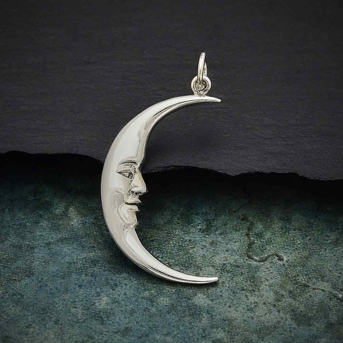 Crescent Moon Necklace | Sterling Silver Pendant Chain | Light Years Jewelry