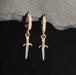 Bronze Dagger Huggie Hoops | Sterling Silver Earrings | Light Years