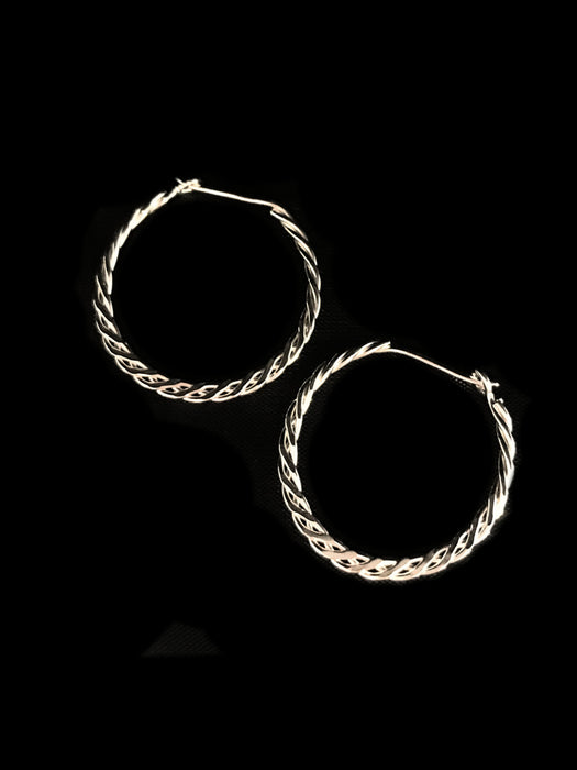 Dainty Weave Handmade Hoops | Sterling Silver Earrings | Light Years Jewelry