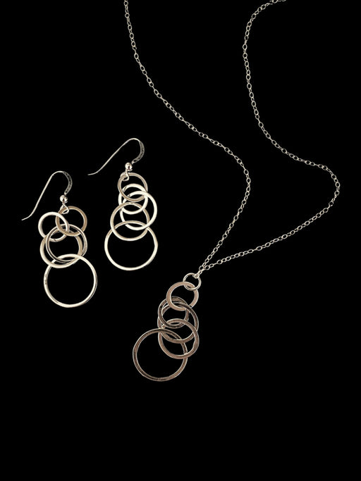 Bubble Ringlets Necklace | Sterling Silver Chain Pendant | Light Years