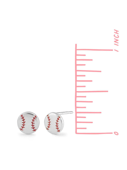 Baseball Posts by boma | Sterling Silver Studs Earrings | Light Years Jewelry