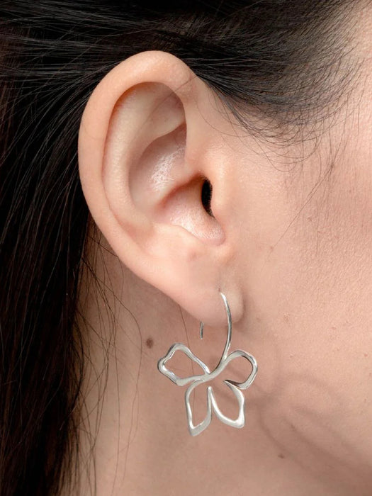 Jasmine Flower Petal Earrings by boma | Sterling Silver Dangles | Light Years