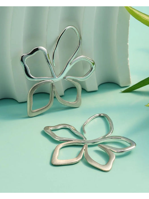 Jasmine Flower Petal Earrings by boma | Sterling Silver Dangles | Light Years