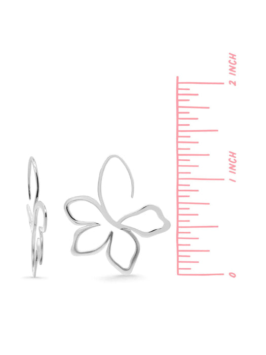 Jasmine Flower Petal Earrings by boma | Sterling Silver Dangles | Light Years