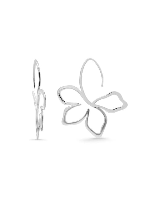 Jasmine Flower Petal Earrings by boma | Sterling Silver Dangles | Light Years