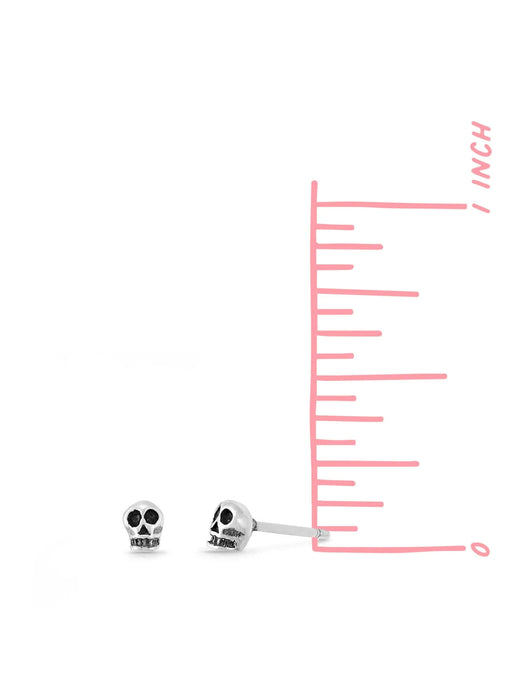 Skull Post Earrings by boma | Sterling Silver Studs | Light Years Jewelry