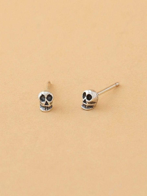 Skull Post Earrings by boma | Sterling Silver Studs | Light Years Jewelry