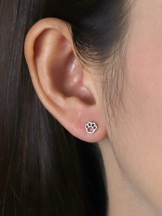 Mini Paw Print Posts by boma | Sterling Silver Studs Earrings | Light Years