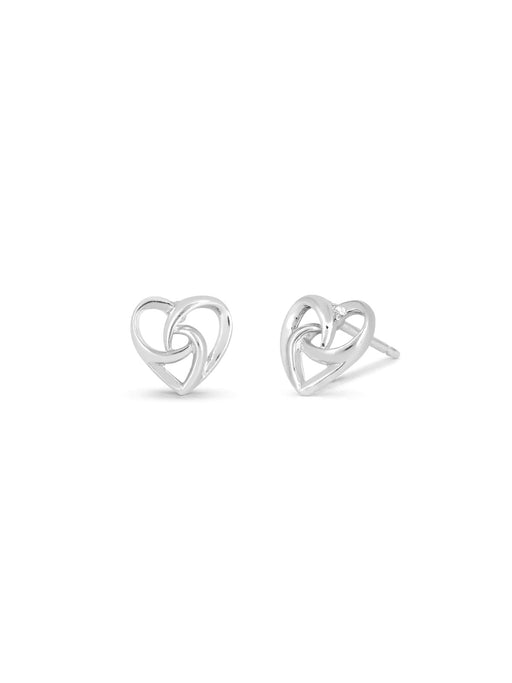 Heart Knot Posts by boma | Sterling Silver Studs Earrings | Light Years