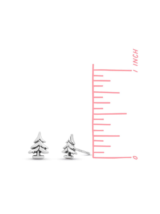 Pine Tree Posts by boma | Sterling Silver Studs Earrings | Light Years