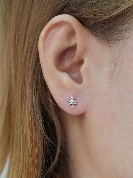 Pine Tree Posts by boma | Sterling Silver Studs Earrings | Light Years