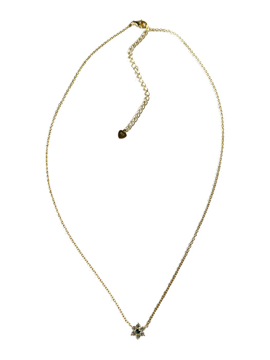 CZ Flower Necklace | Sterling Silver Gold Vermeil | Light Years Jewelry