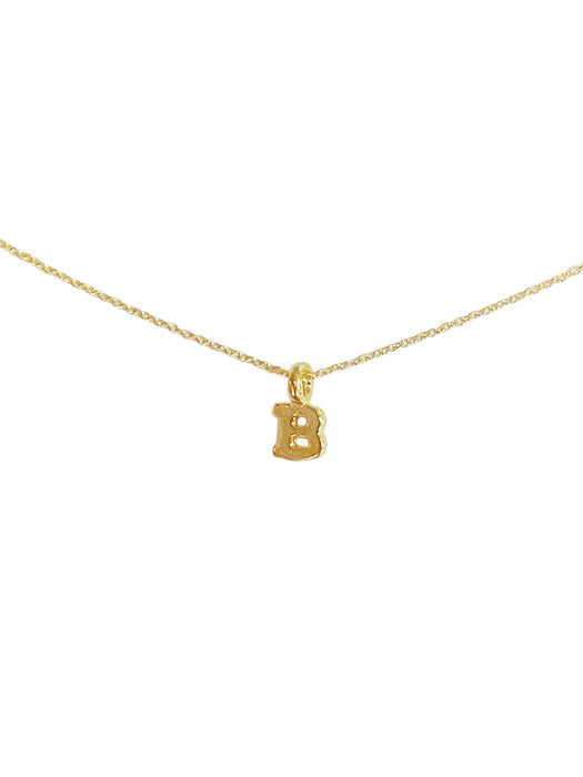 6 Leaf Clover Initial Necklace in 18K Gold Vermeil - MYKA