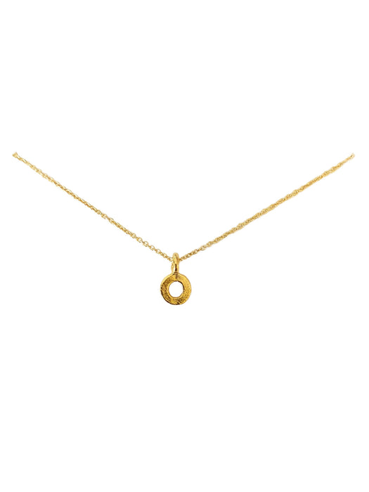 CHARLENE K 14K Gold Vermeil Initial Rectangular-Disc Charms Pendant Necklace  - Aqua Sky Boutique