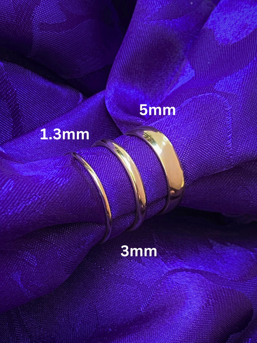 Wide Gold Filled Band | Ring Size 3 4 5 6 7 8 9 10 | Light Years Jewelry