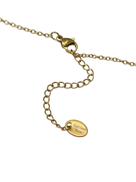 Mosaic Running River Necklace | Gold plated Steel Pendant Chain | Light Years