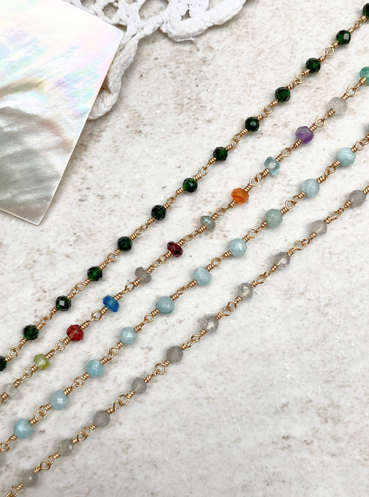 Handmade Gemstone Beaded Bracelet | 14kt Gold Filled | Light Years