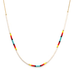 New Mexico Asymmetrical Beaded Necklace | Gold Plated Chain Tassel | Light Years