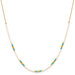 El Mar Asymmetrical Beaded Necklace | Gold Plated Chain Tassel | Light Years