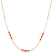 El Sol Asymmetrical Beaded Necklace | Gold Plated Chain Tassel | Light Years