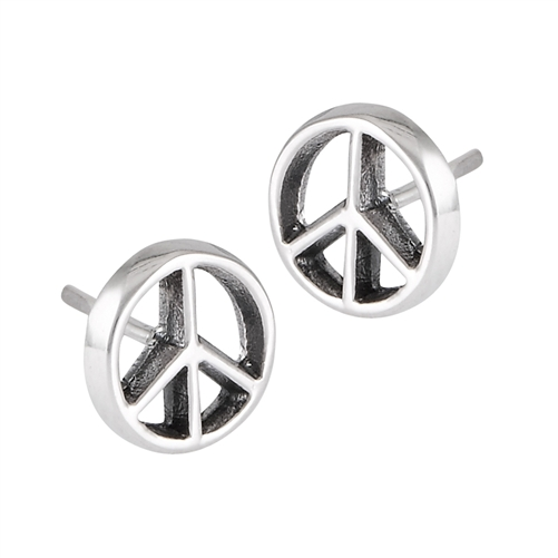Peace Sign Posts | Sterling Silver Studs Earrings | Light Years Jewelry