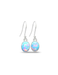 Balloon Opal Oval Dangles | Sterling Silver Earrings | Light Years Jewelry