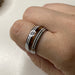 Striped Wood Inlay Tungsten Band | Men's Rings Size 8 9 10 11 12 | Light Years