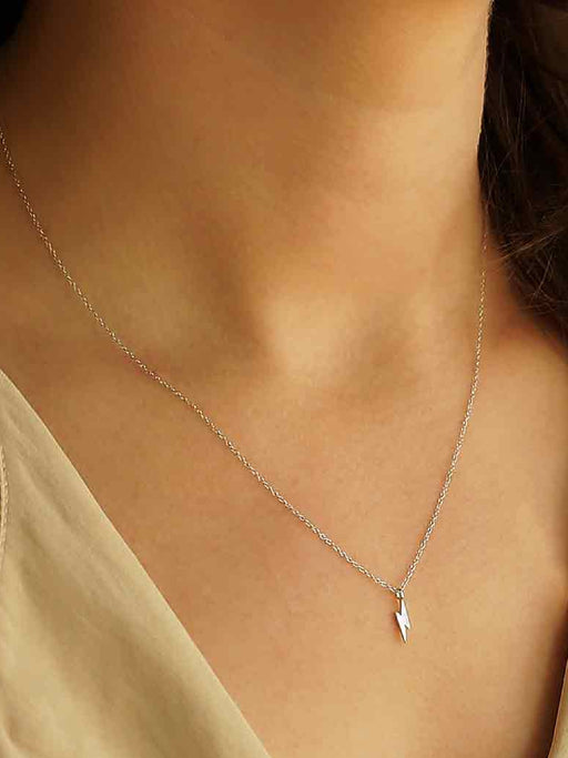 Lightning Bolt Necklace | Sterling Silver Pendant Chain | Light Years