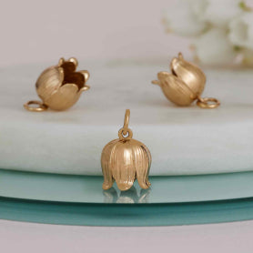Lily of the Valley Flower Pendant | Bronze Charm Necklace | Light Years Jewelry